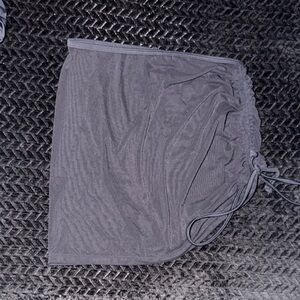 Black Ruched Mini Skirt